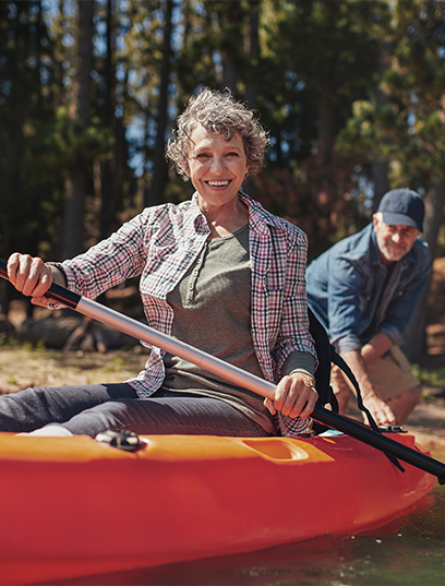senior woman kayaking tax free retirement columbus oh